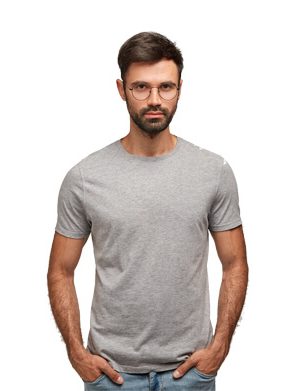 Navy chinos in stretch